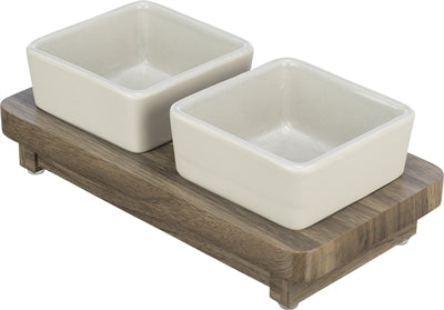 Trixie Food Bowl Dog Set CityStyle Keramisk grå brun