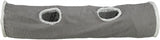 Trixie Cats Play Tunnel Harvey Velor Plush Grey