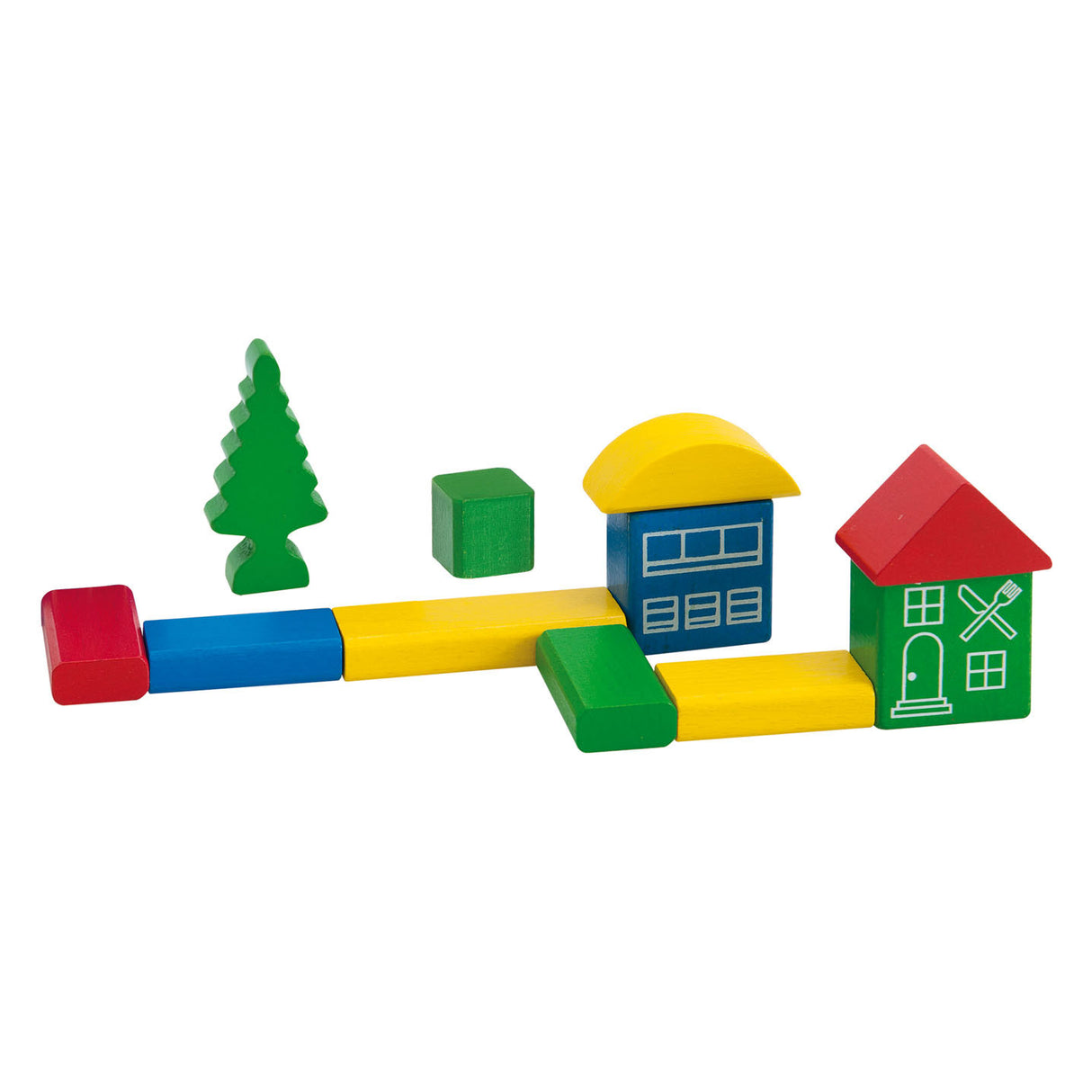 Eichhorn wooden blocks with vehicles, 50dlg.