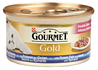 Gourmet Gold Luxury Mix Sea Fish i saus med spinat