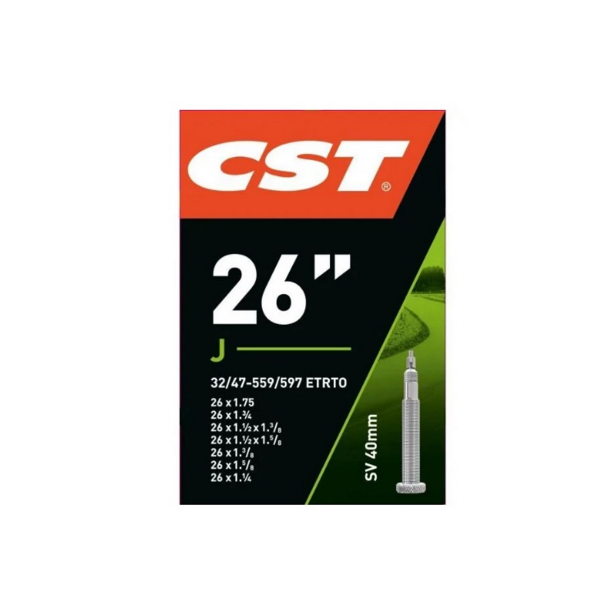 CST Binnenband 26 x1,75-1 1 4 ETRTO 32 47-559 597, Ventiel: Presta Frans 40mm