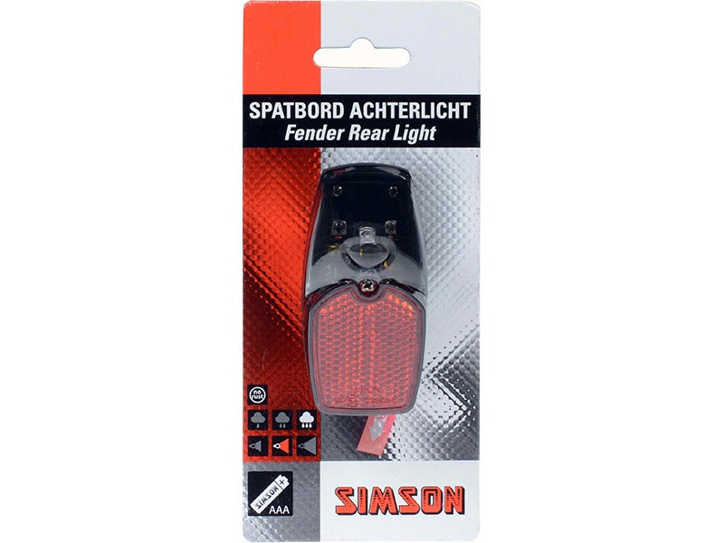 Simson 021769 LED rear light including battery on map