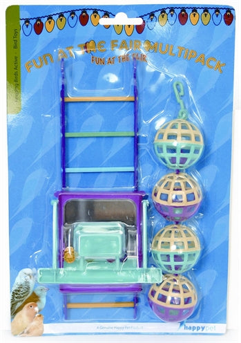 Happy Pet Bird Toy MP Bal Ladder Barch