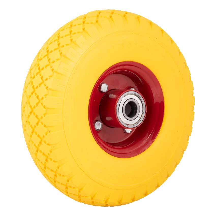 SR BANDERKAR Wheel Sólido Amarillo Anti LEK 300X4 260x85 Rim rojo de acero