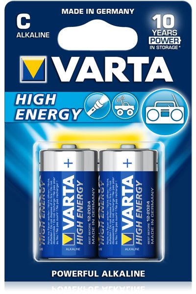 Varta C LR14 Engelsk stang alkalisk pr. 2 stykker på kortet