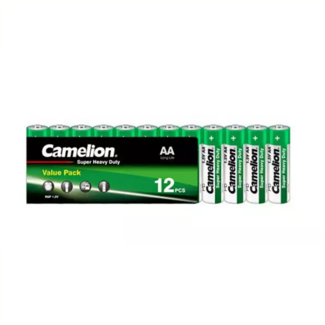 Camelion AA Zink-karbonbatterier per 12