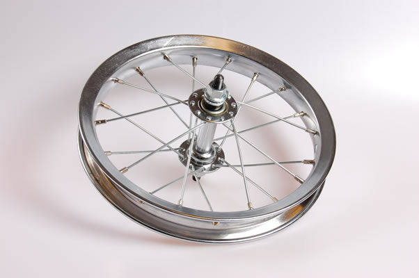 Hulzebos front wheel 12 Spoken Chrome