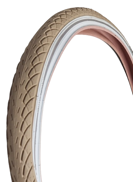 Deli Tire sa 206 buitenband creme wit 26x1.75 47-559 breaker anti-lek reflectie