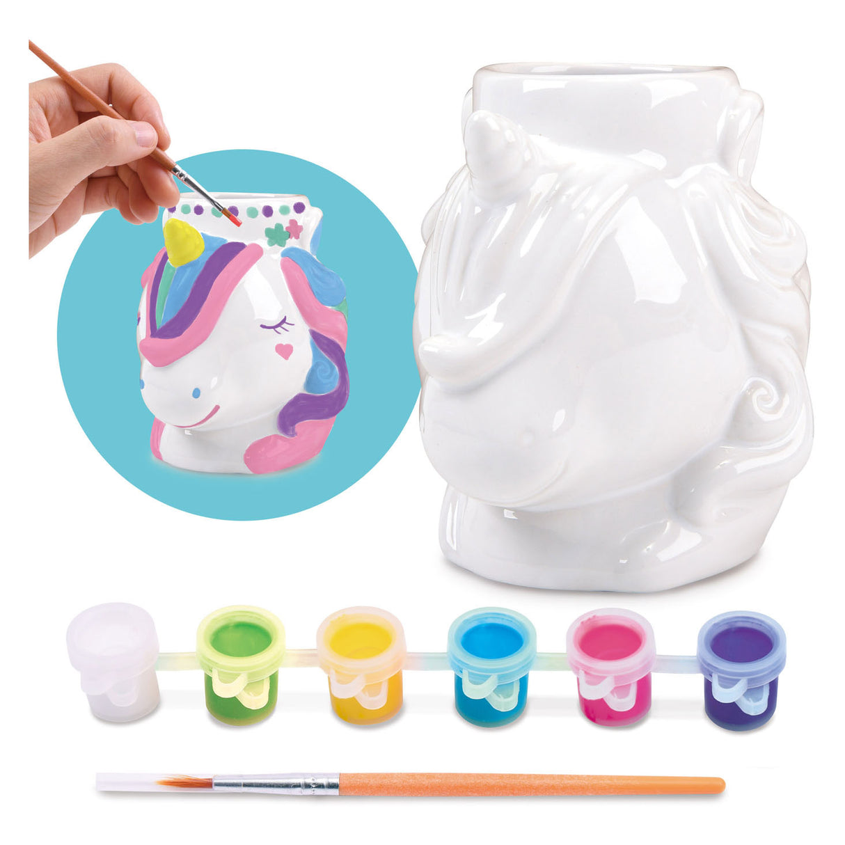 Jouez à peindre votre propre pot de licorne en céramique, 8dlg.