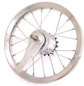 Roue arrière Shimano 12 1 2 x 2 1 4 chrome avec moyeu d'imitation