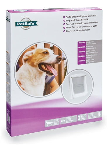 Petsafe Hondenluik large wit transparant