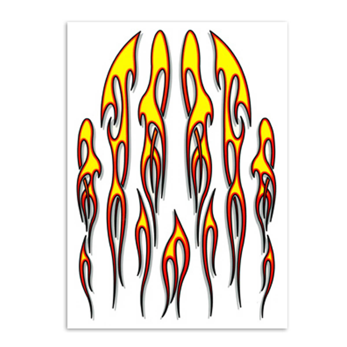 Sticker set of flames