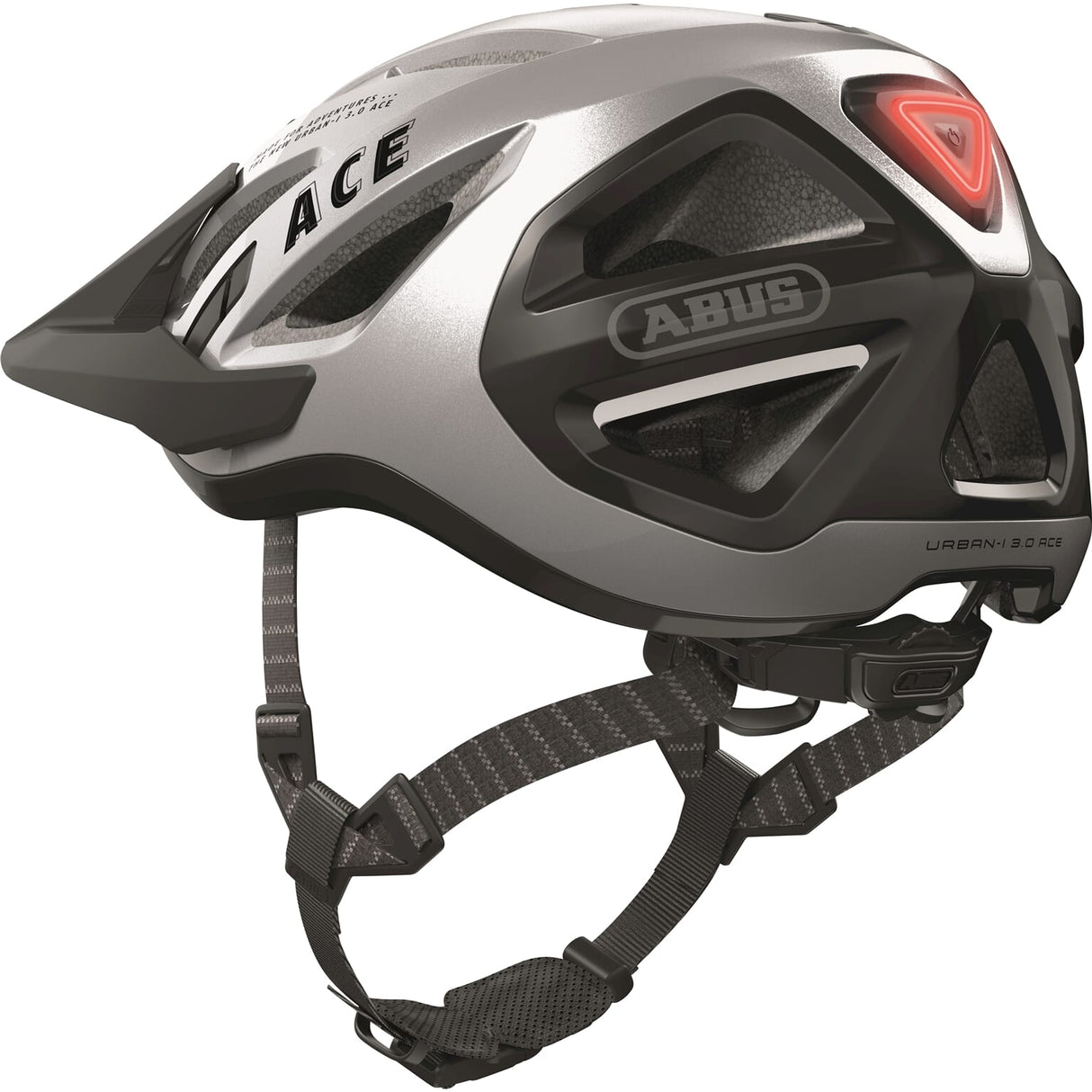 Abus hjelm urban-i 3.0 ess glimt sølv l 56-61cm