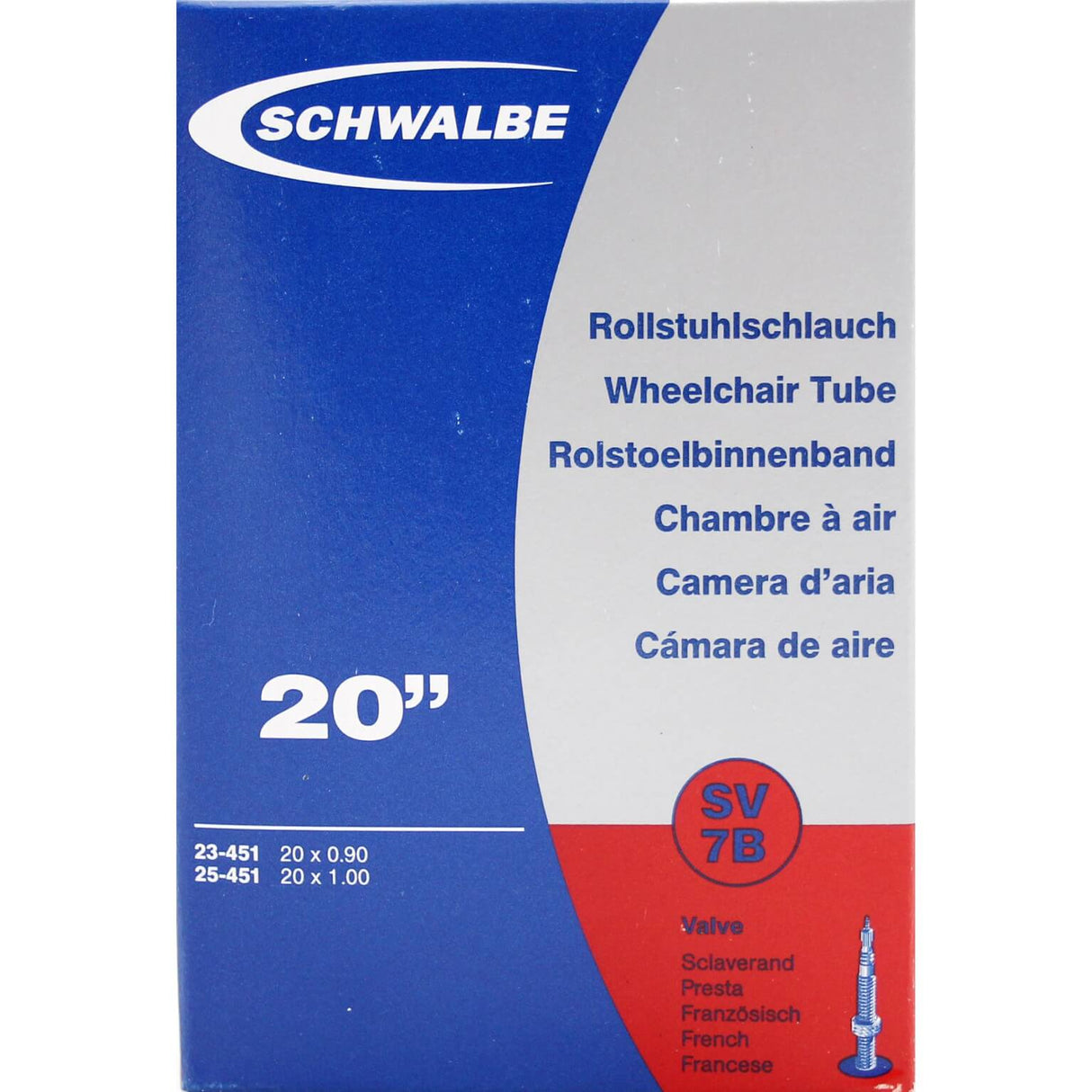 Schwalbe Binnenband FV SV7B 20 smal 23 25-451 (extra light)