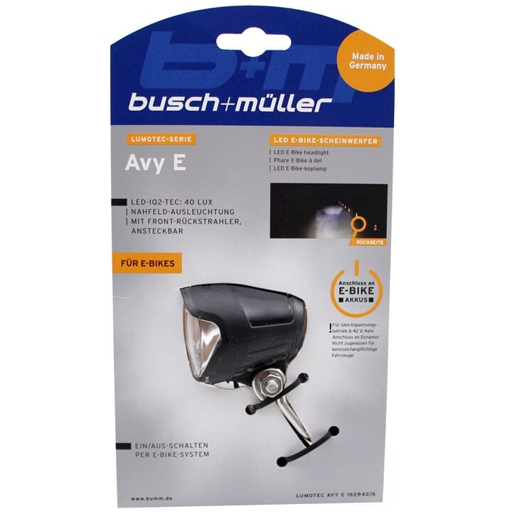 Busch + Müller Busch + Muller Feele Lumotec IQ Avy DC E-Bike 40 Lux Blister