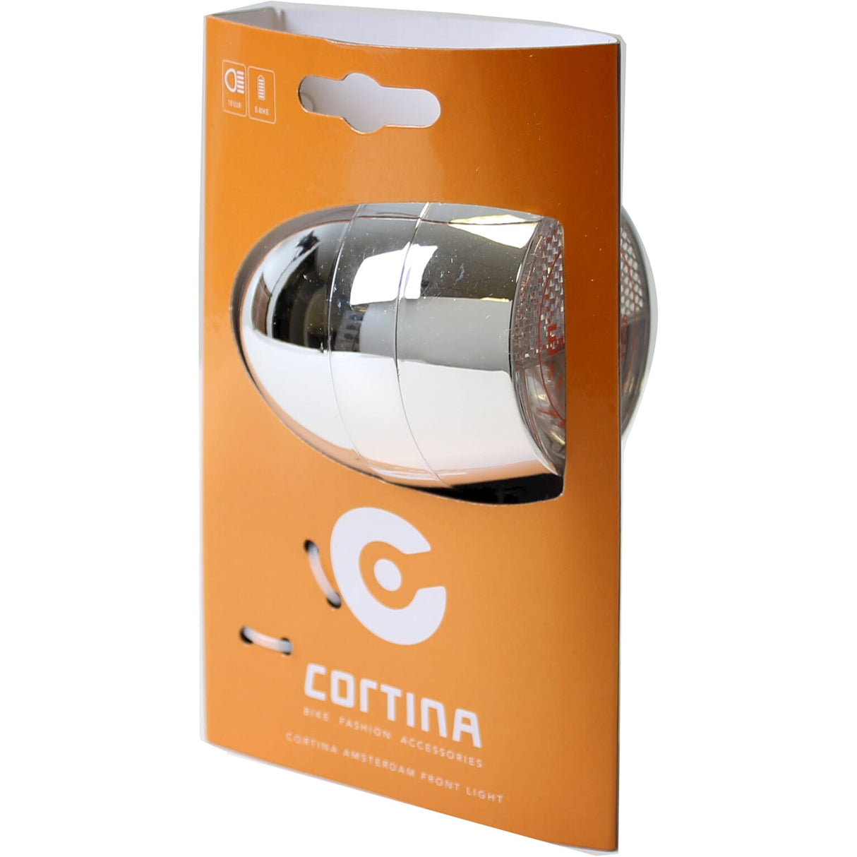 Cortina Koplamp Amsterdam E-bike chroom