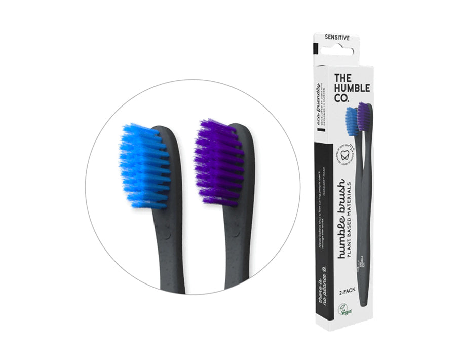 The Humble Co. Toothbrushes Plant Based Blue Purple 2 pieces