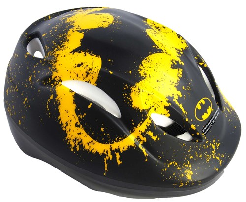 Batman Skate Rower Helmet Junigoud 52-56 cm czarny żółty żółty