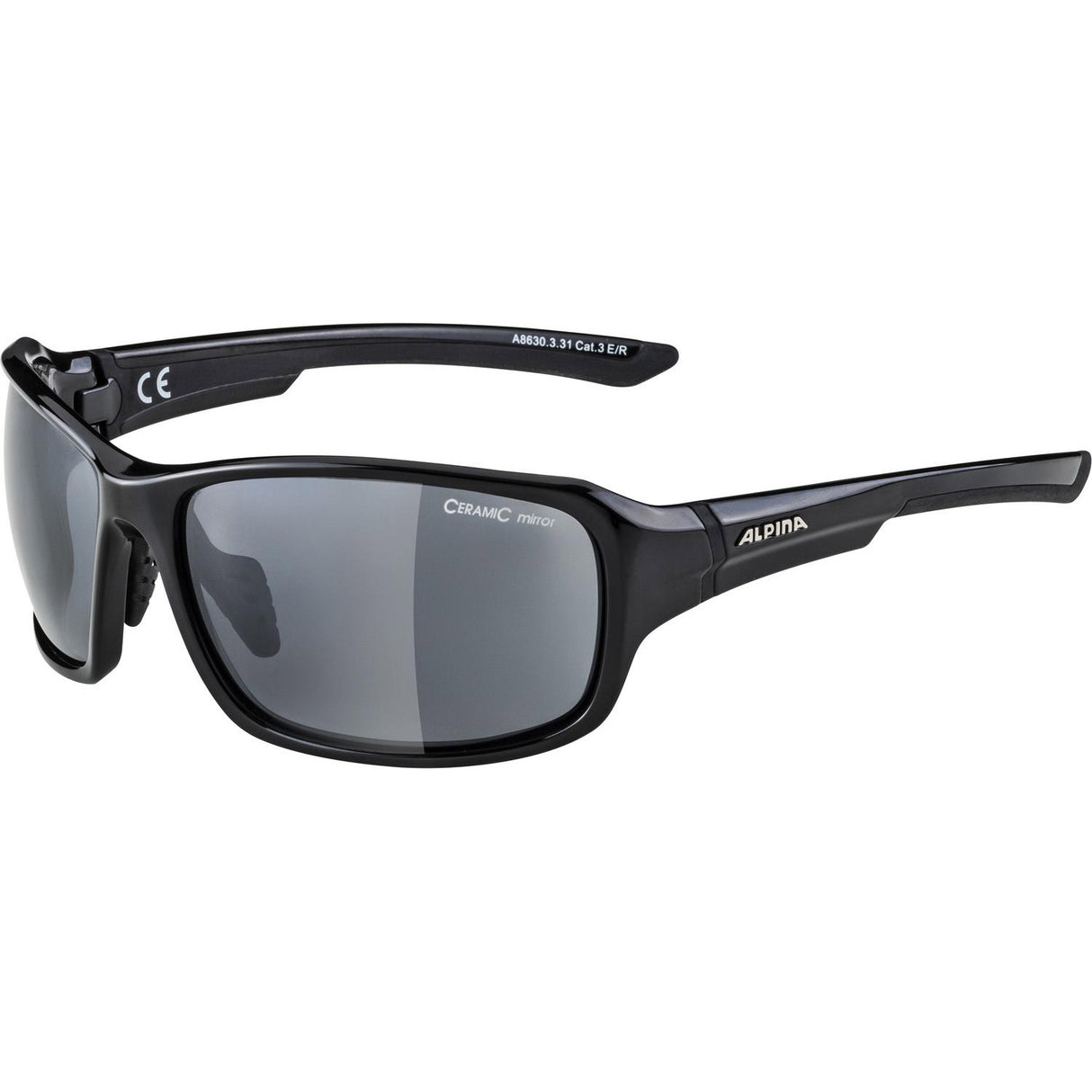 Gafas de ropa deportiva olímpica Lyron Black-Grey Black Mirror Cat. 3