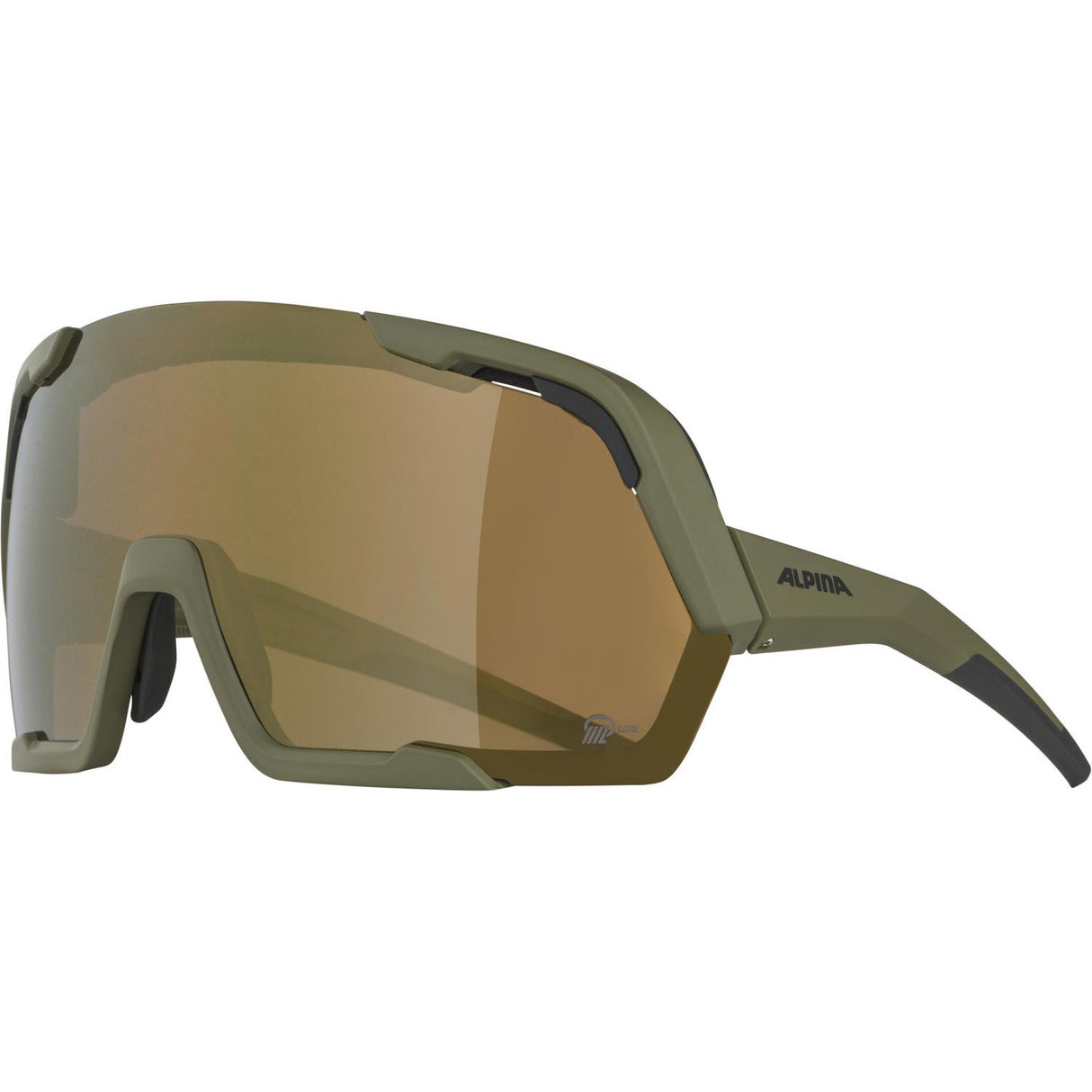 Gafas de ropa deportiva olímpica cohete Bold Qlite Fogst.olive Bronce Mir.cat.3