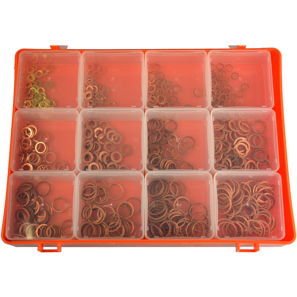 Bofix 226600 Box range 12-compartment red copper rings