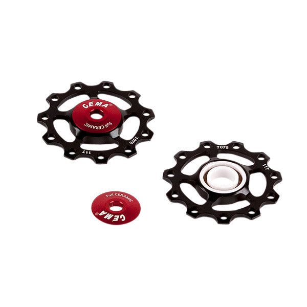 Shimano Derailleurwieltjes ALU 9 10 11V Full Ceramic zwart