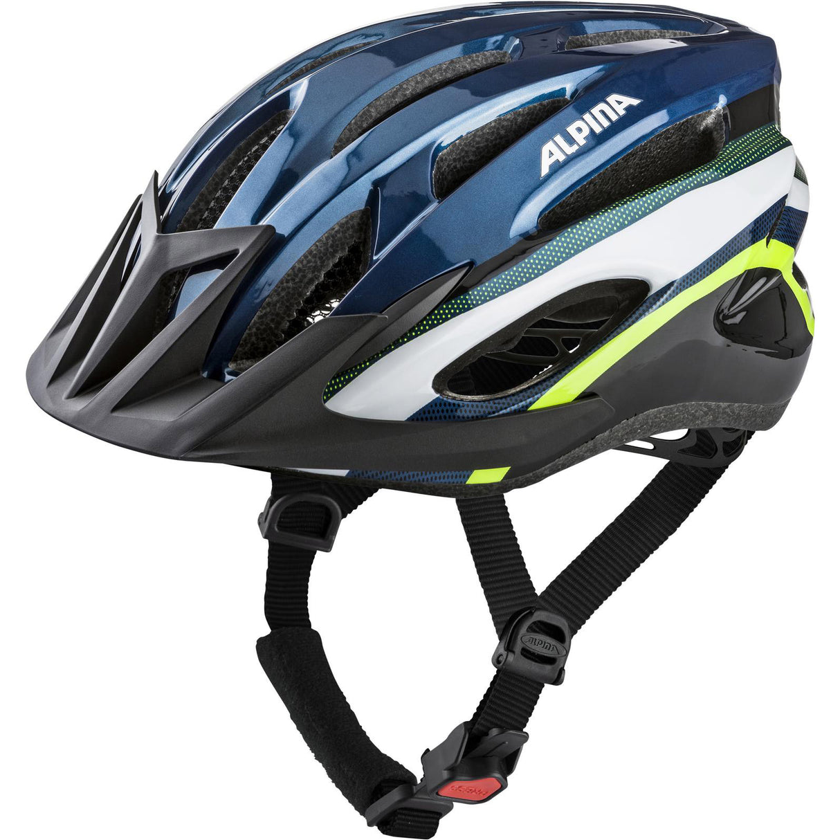 Olympisk sportkläder Helm Mtb 17 DarkBlue-Neon 58-61