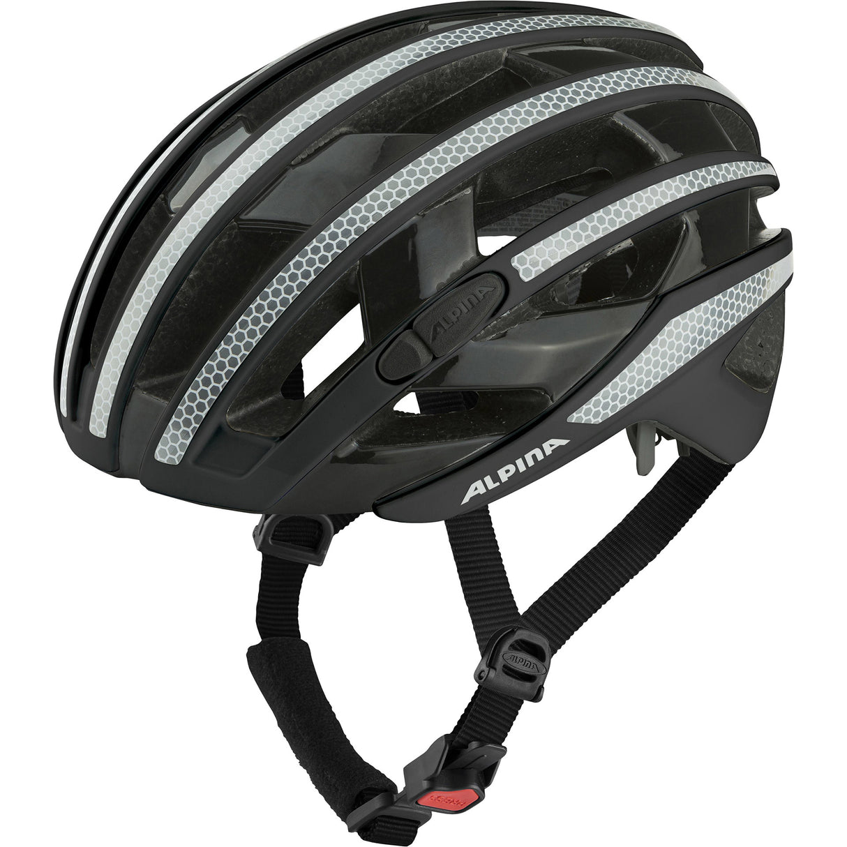 Helm de vêtements de sport olympique Ravel Réflectif Black Gloss 55-59