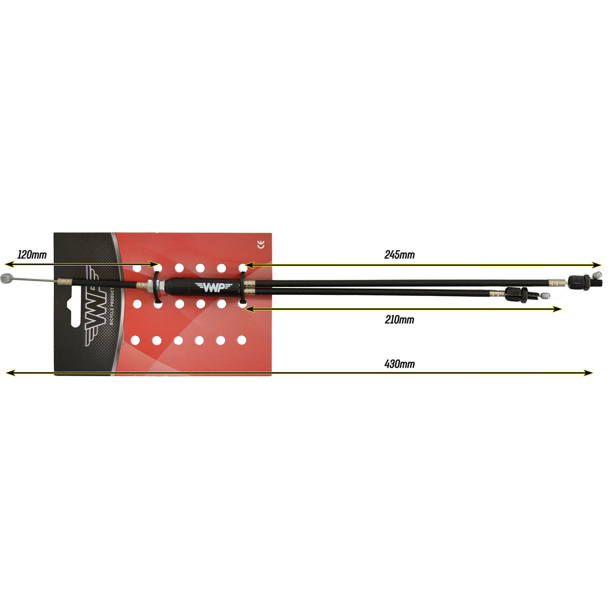 VWP VWP above brake cable CPL. M Stelb. 425mm black freestyle