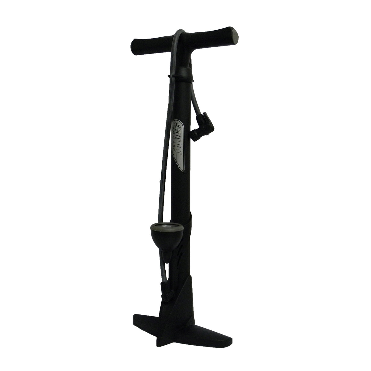 VWP floor pump with pressure meter PVC GF-43P Black