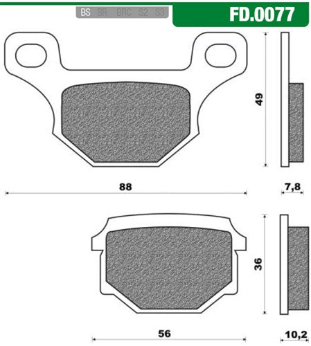 NEWFREN Disc Bloque de freno Newfren FD0077 TGB