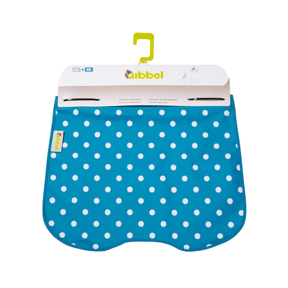 Qibbel styling set windshield polka dot blue