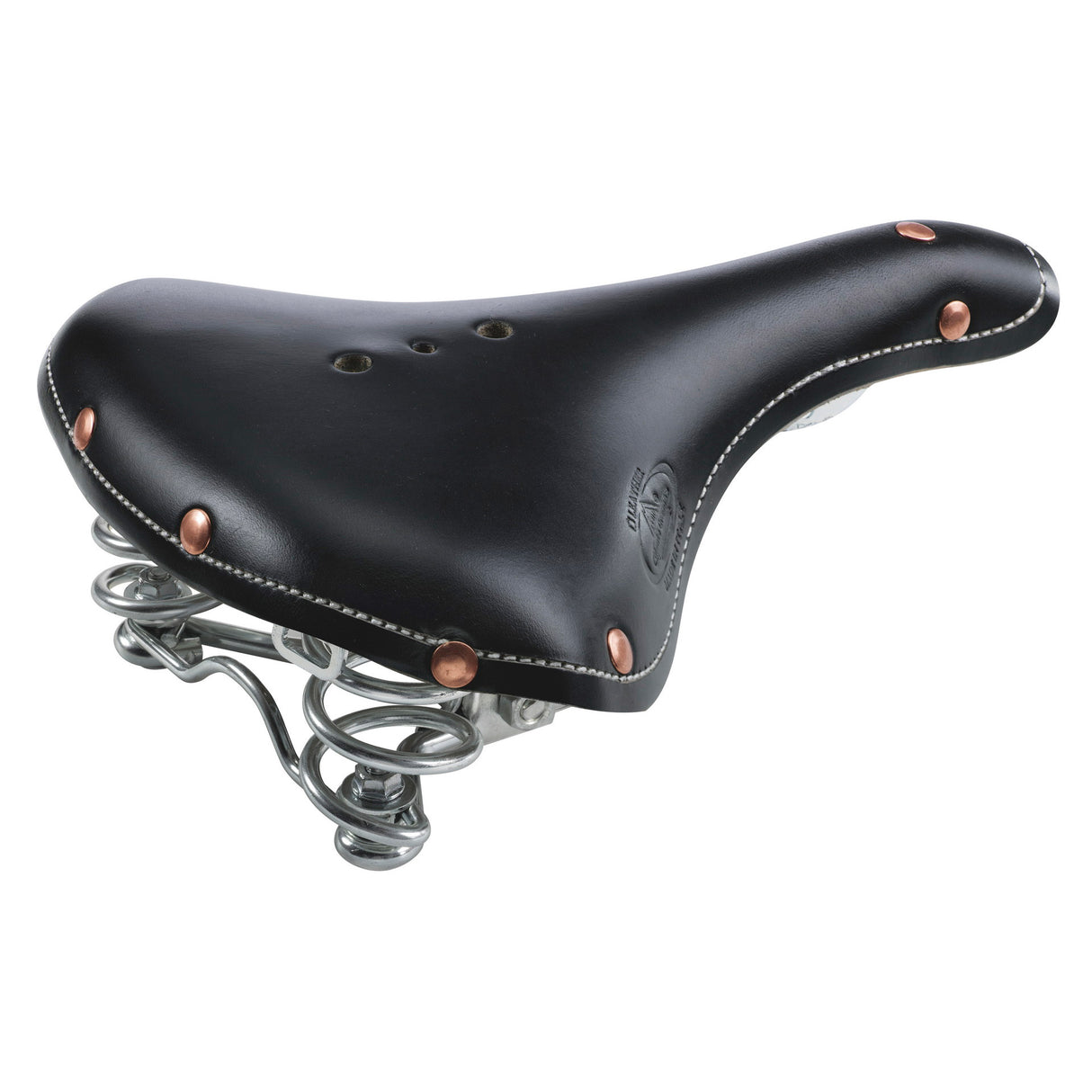 Selle Monte Grappa Saddle m Veer Old Frontiers Leather Black