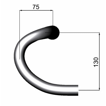 Stand Bend Zero-100 zunanji soigralci 44 cm črni