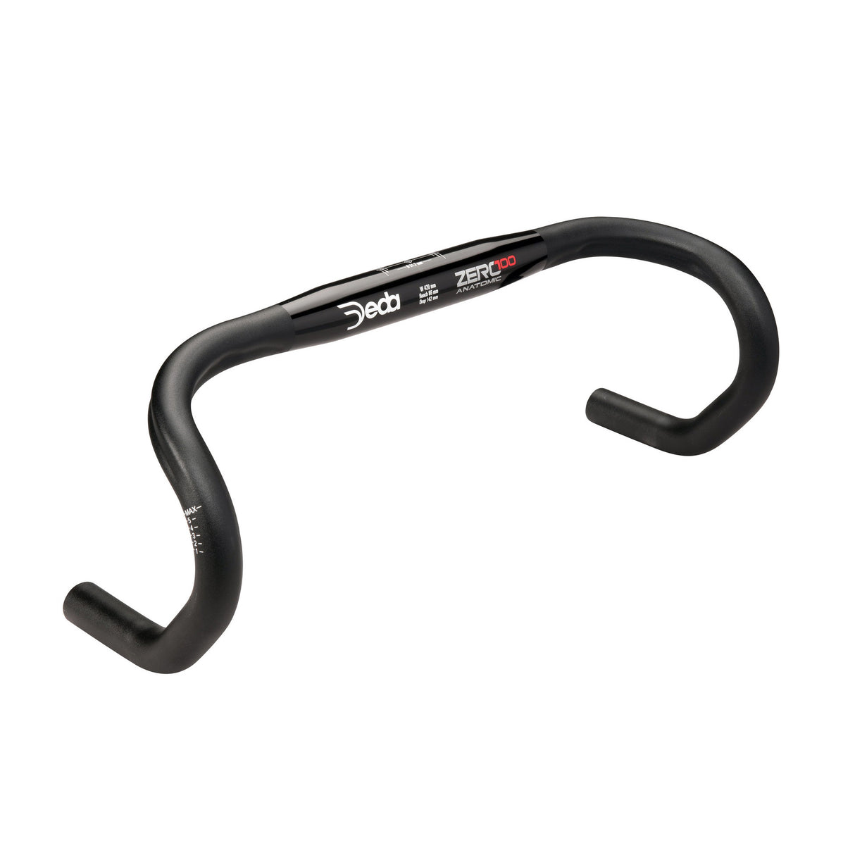 Deda Steering Zero100 Anatomic 46cm Black Aluminum