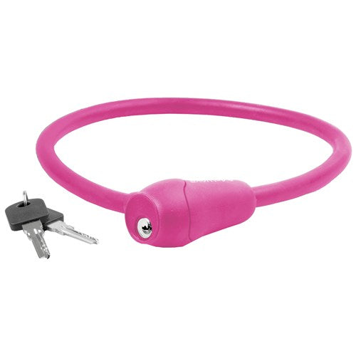 M-Wave M-Wave Cable Lock Silicon Pink 60 cm12mm