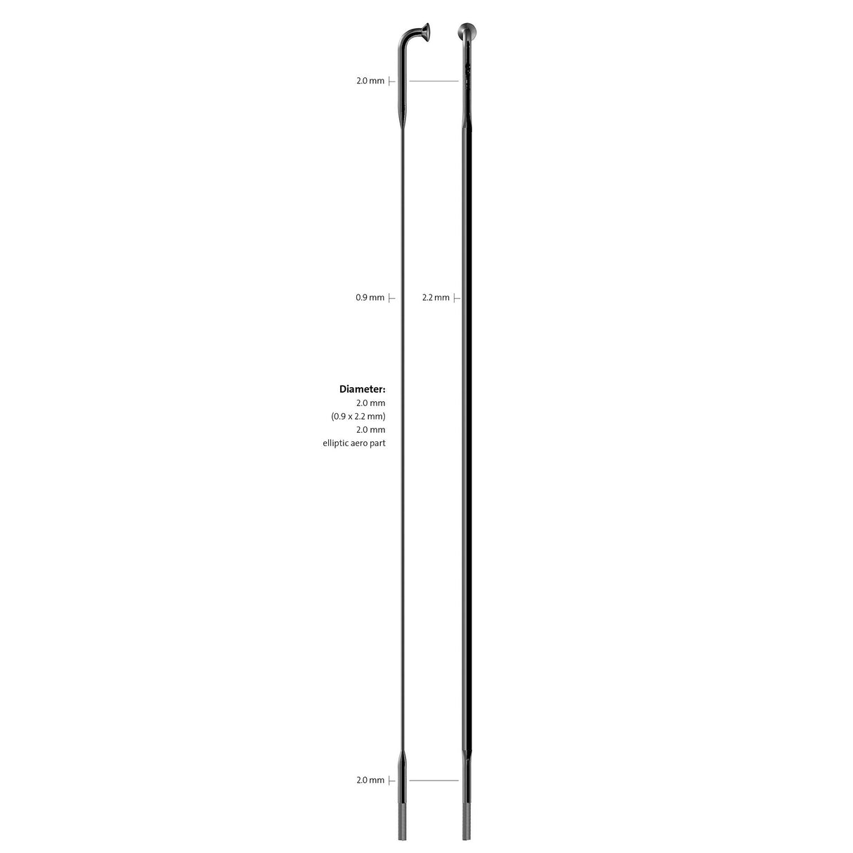 SAPIM SPAAK 14-210 CX-RAY PLAT Black med Nippel (20st)