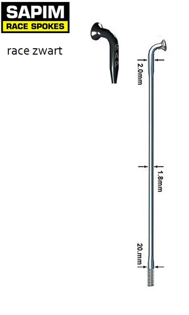 Spaken 14-248 rvs race zwart 14 15 db