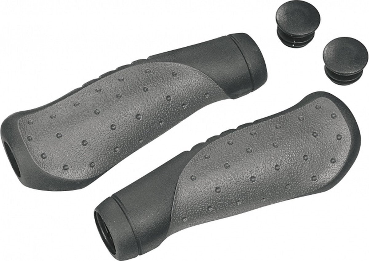 Ergotec Ohio Set Handles 2x 135 mm sort grå