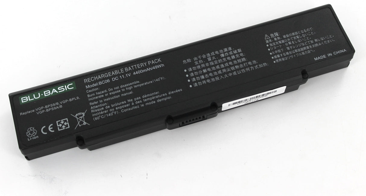 Blu-Basic Laptop Accu 4400mAh Zwart