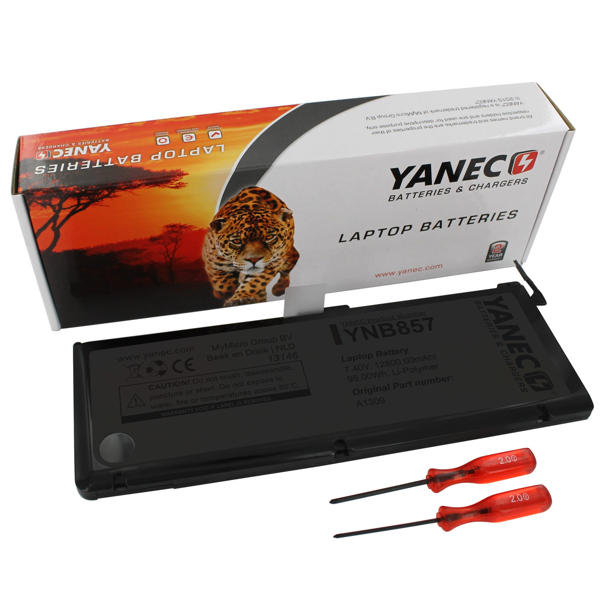 Yanec MacBook Battery 12800Mah