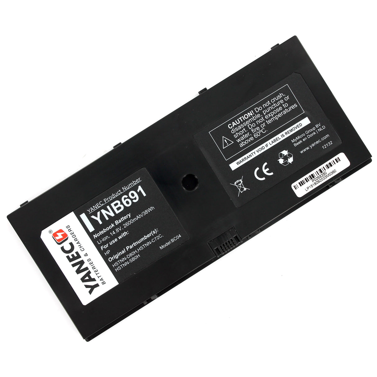 Yanec laptop battery 2600mAh