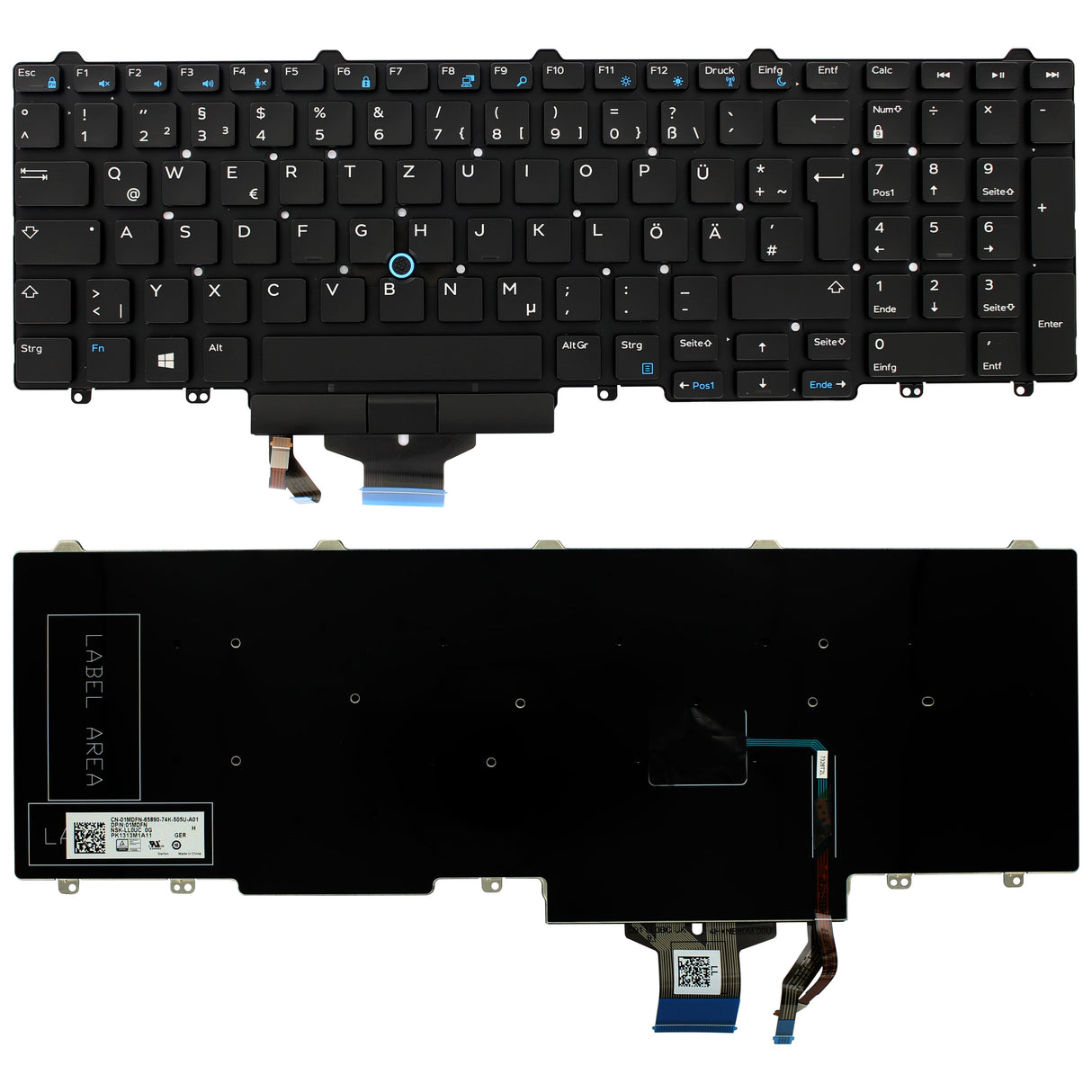 Teclado de laptop Dell Qwertz de