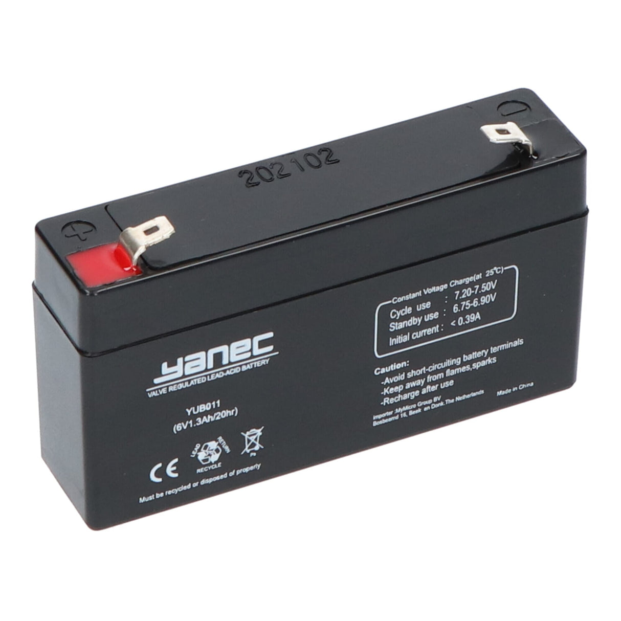 Yanec Lead Battery 6V 1.3ah