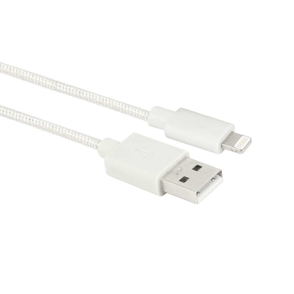 Actuar USB A a Lightning Load Data Cable 1M Nylon White