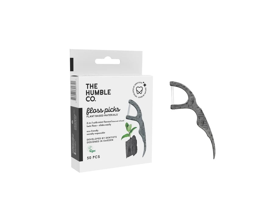 The Humble Co. Teeth flossers mint charcoal