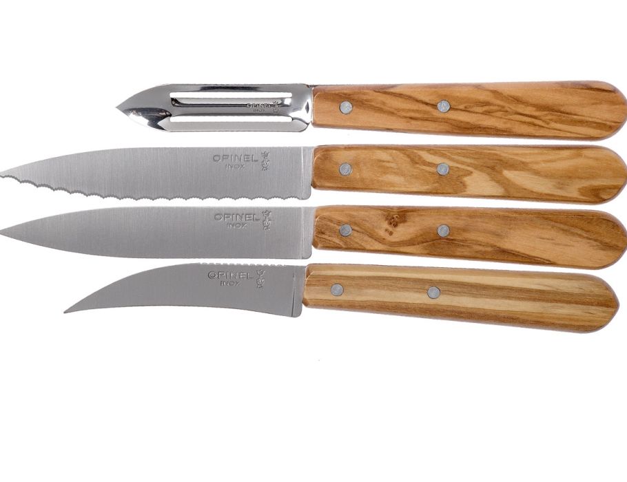 Opinel Kitchen Messer Olivenholz 4-teilig