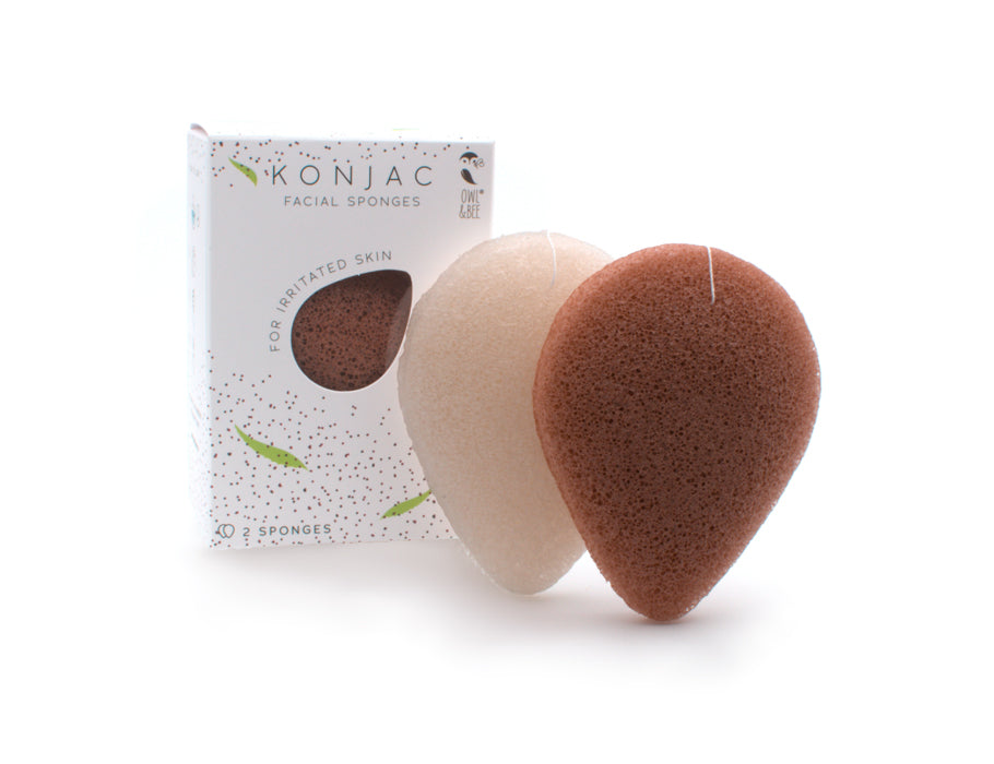 Owl Bee Konjac Facial Sponges irritated skin 2 pieces