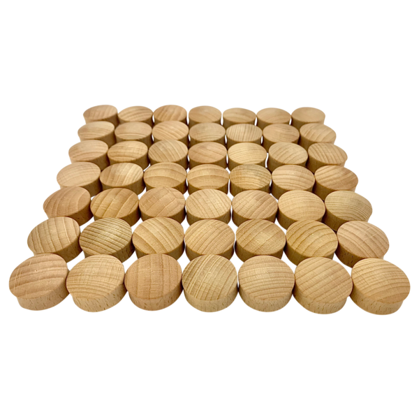 Papoose Toys Papoose Toys Mini Natural Convex 49pc