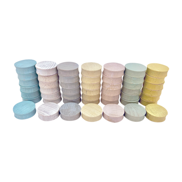 Papoose Toys Papoose Toys Mini Pastell Concave 4cm 49pc